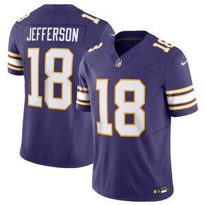 Mens Youths Womens 18 Justin Jefferson Vapor Stitched Purple Jersey